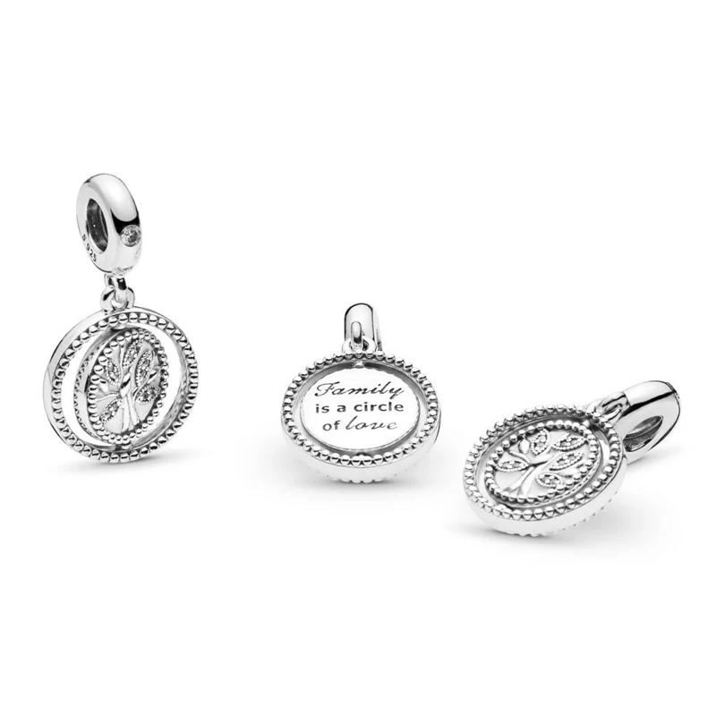 STEP FORWARD New 925 Sterling Silver Charm Family Tree of Life Charms Fit European Bracelet for Women and Girls Necklace Pendant