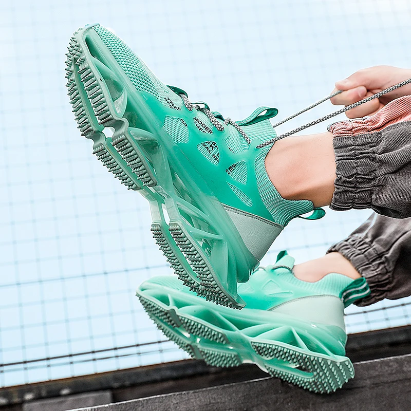 

Men's high-quality breathable casual shoes blade air cushion anti-skid running shoes training shock absorption sports shoesjk28