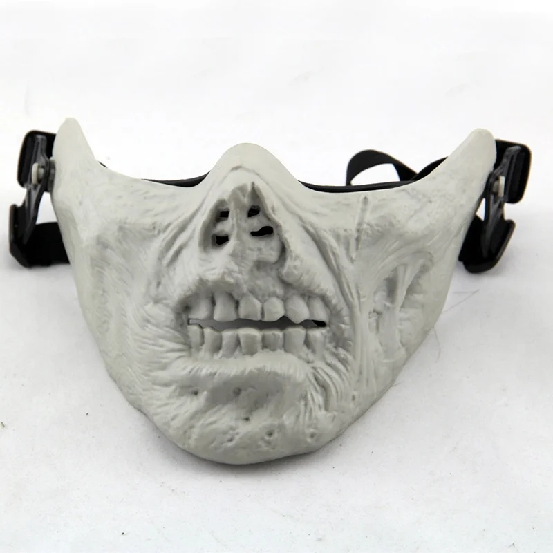  Half Face Zombie Skull Horror Airsoft Paintball Tactical Masks Military Army Wargame Hunting Scary 