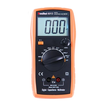 

6013 RuoShui Digital Capacitance Meter Manual Range 2000 counts Capacitor Tester 20000uF LCR Meter