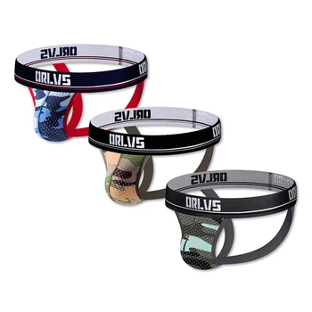 

3pcs/lot Camouflage Sexy Gay Underwear Men Thong men jockstrap mens thongs and g strings Men Bikini string men lingerie OR186