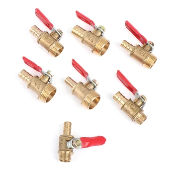 

Brass Ball Valve Hose Barb 1/4" 3/8" 1/2" BSP Male Thread Connector Pipe Adapter 8mm, 10mm, 12mm