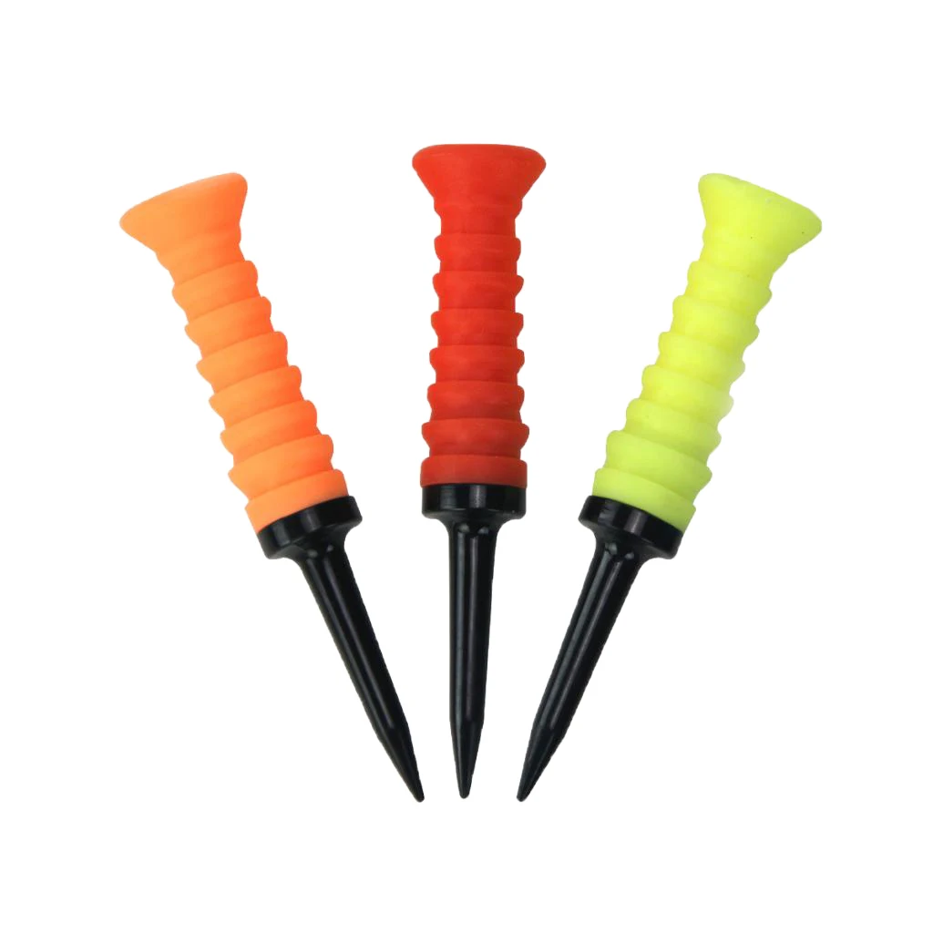 3 Pieces Elastic Golf Tee Zero Friction Golf Tee Golf Club Tee Club Practice Equipment Golf Tee Accessories Color Random