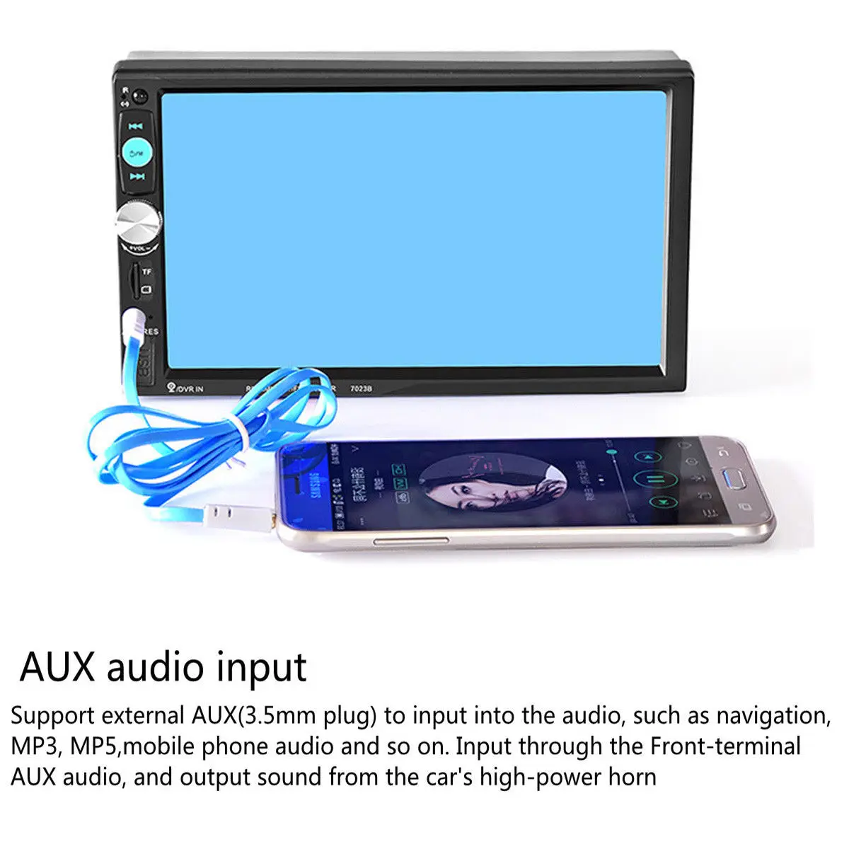 " двойной 2DIN автомобильный MP5 MP3-плеер Bluetooth Сенсорный экран стерео радио HD+ камера