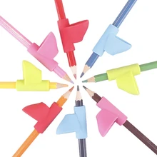 3 шт./компл. разные цвета письменной форме инструмент коррекции одометра силиконовый карандаш ручка захват для помощи в письме осанки подарок для детей для школьников и студентов