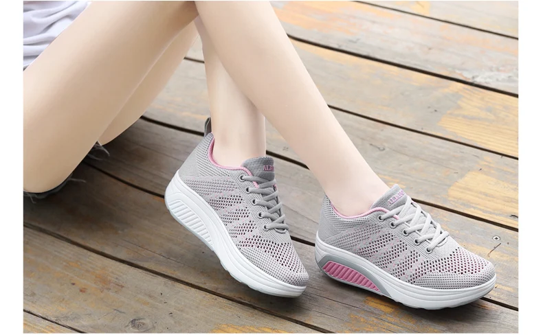 Женская обувь для бега на платформе, формирующая тело, обувь кроссовки для фитнеса, обувь для танцев на танкетке, женская спортивная обувь для похудения