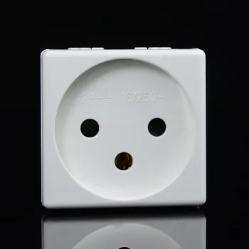 

45mm high quality DIY Israel standard wall power standard grounding socket unit key socket replacement plug-in 2p + 250V / 16A