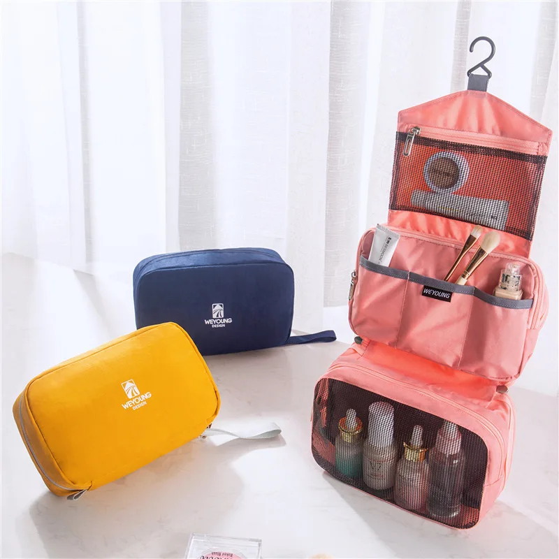 Women Travel Hanging Nylon Toiletry & Cosmetic Organizer Bag 23.5