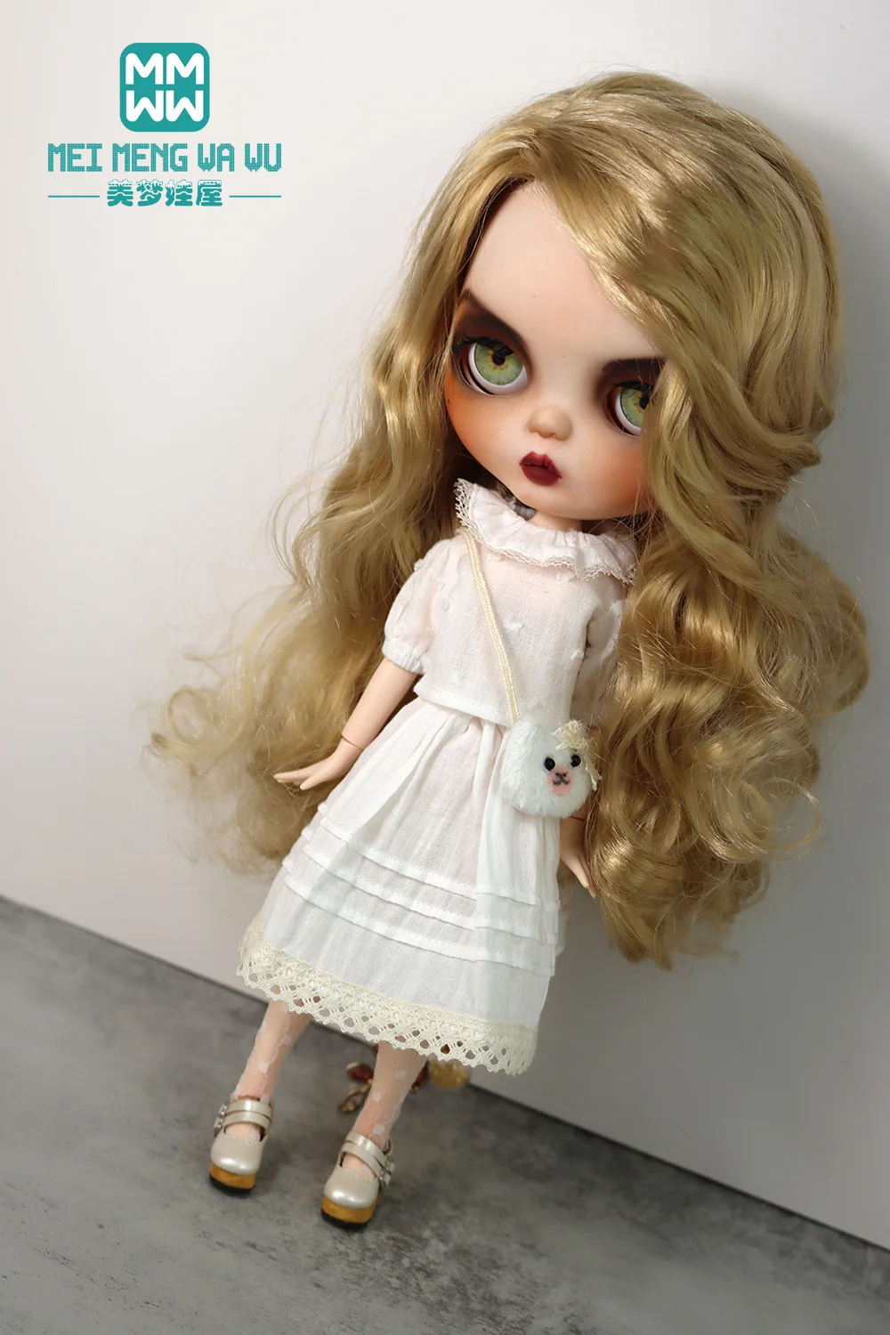 Ropa para muñecas de 28-30cm, Blyth Azone OB23 OB24, accesorios para muñecas, camisa blanca de moda, falda larga
