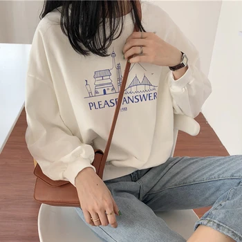 

Sudadera Mujer 2020 Autumn Women Clothing Korean Style Ulzzang Harajuku Printed Pullovers Sweatshirts Female Fleece Hoodies Tops