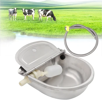 

Cow drinking bowl 304 stainless steel float ball drinker fountains cattle horse bowl automatic water feeder cow drink with pipe