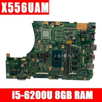 

DDR4 X556UAM laptop motherboard for ASUS X556U X556UV X556UQ X556UQK mainboard Test original motherboard DDR4 8GB RAM I5-6200U