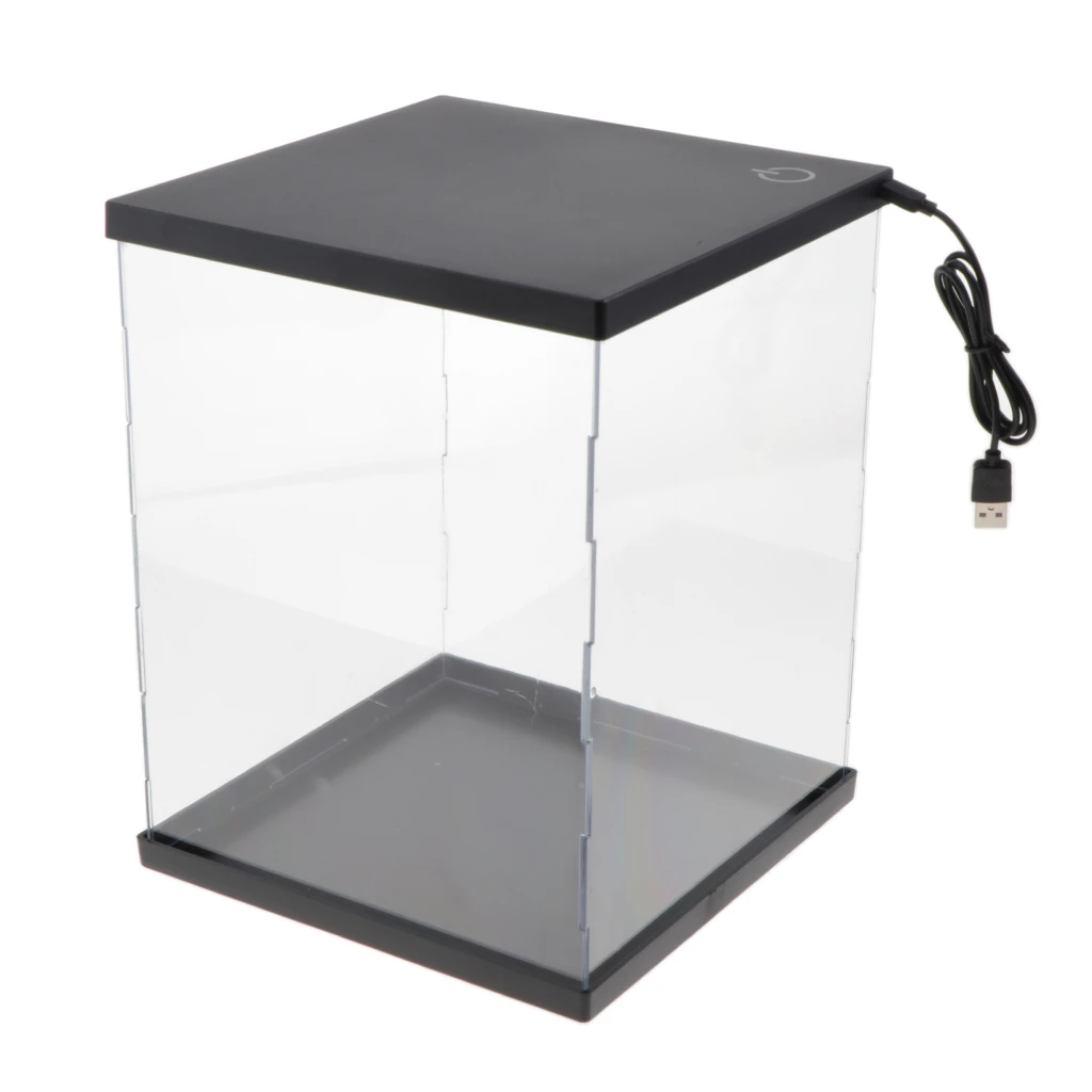 Clear Acrylic Display Box Dustproof Action Figure Protection Display Case 