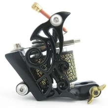 Один 10 обмоток алюминиевый сплав рама татуировки машина пистолет для комплект татуировки инструменты питания DTM06