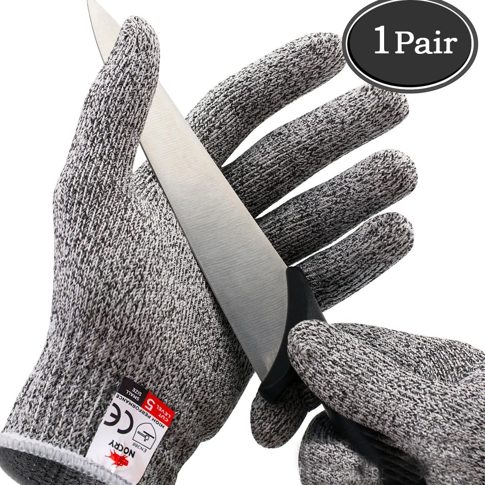 

1 Pair Anti-cut Gloves Safety Cut Proof Stab Resistant Stainless Steel Wire Metal Mesh Kitchen Cut-Resistant Safety Gloves