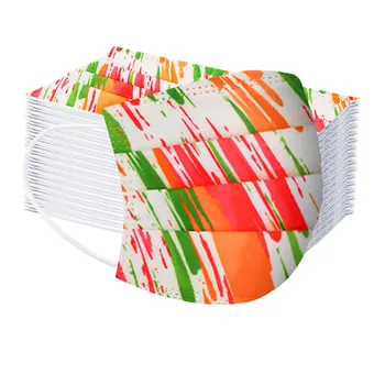

50/100PC Colorful Camouflage Disposable Mask Non-woven Fabric Masks Women Men Unisex Fashion Mouth Cover Mascarillas Desechables