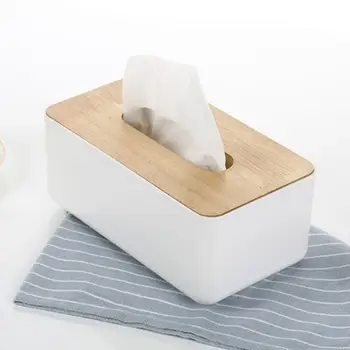 

NEW Retro Wooden Tissue Box Solid Wood Napkin Holder Case Simple Stylish Bamboo Cover Hotel Home Kitchen Storage Box