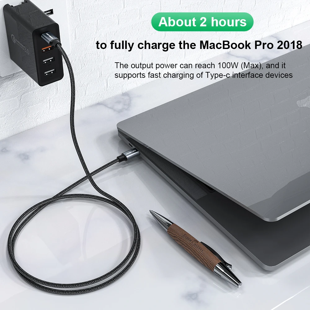 KEYSION 100 Вт USB C к Type кабель USBC PD быстрое зарядное устройство Шнур c для Redmi Note9 Samsung S20