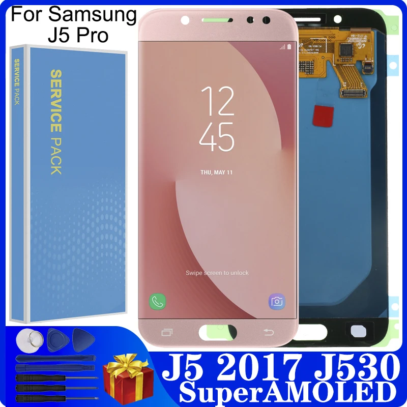 ЖК-дисплей 5 2 ''SUPER AMOLED j530 для SAMSUNG Galaxy J5 PRO 2017 J530 J530F сенсорный экран дигитайзер