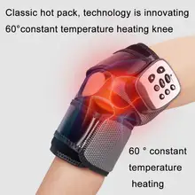 Массажер для коленного сустава, физиотерапия, нагревание, вибрация, электрический, портативный, для дома, офиса, на батарейках, облегчение боли, забота о здоровье