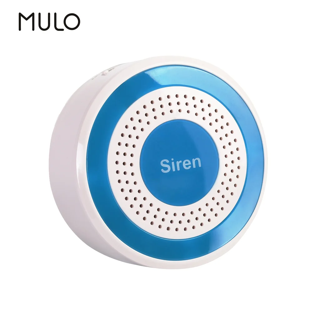 MULO 433MHz Wireless Siren Strobe Light Alarm Alert Sensor 85dB compatible Security Alarm System PG103 PG107 PG105