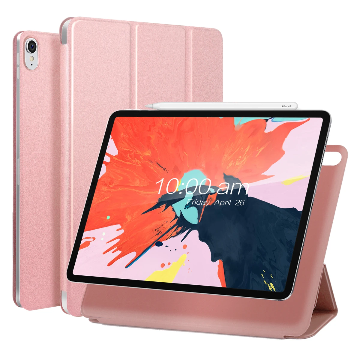 Защитный чехол для iPad Pro 11 дюймов 2018 розовое золото цвет авто спящий складной чехол-футляр на магните