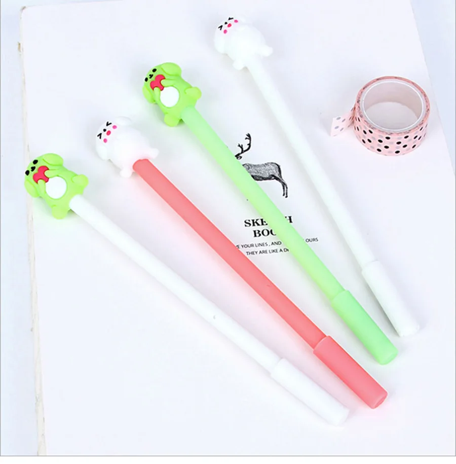 4 pcs/lot Cartoon creative cute Unicorn gel pen kawaii Promotional Gift Stationery pen Escolar Papelaria School Office Supply