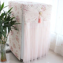 Пылезащитный чехол для стиральной машины, кружевной чехол для дома, декоративный чехол для защиты от солнца, моющийся товар для дома