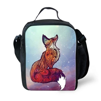 

HYCOOL Kids Picnic Lunch Bag Cute Fox Print School Student Camping Food Dinner Storage Bags Casual Working Lunch Box Bento Pouch