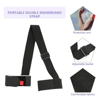 

Skiing Handle Strap Pole Shoulder Hand Carrier Lash Adjustable Handle Straps Comfortable Hook Loop Protecting For Ski Snowboard