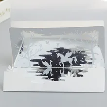 1 шт креативный день рождения Китайский год День благодарения открытка с конвертом мечта зеркало поздравительная открытка Рождественский подарок на день рождения