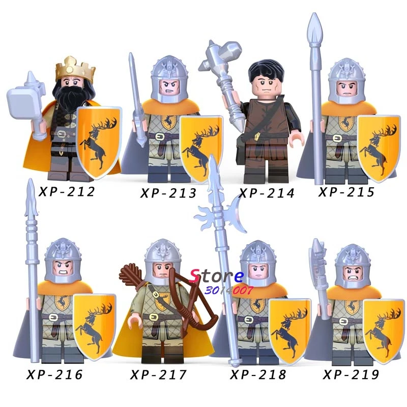 

Single Gondor Fountain Guard Sword Lancers Game of Thrones Gendry Medieval Archers Series building blocks toys