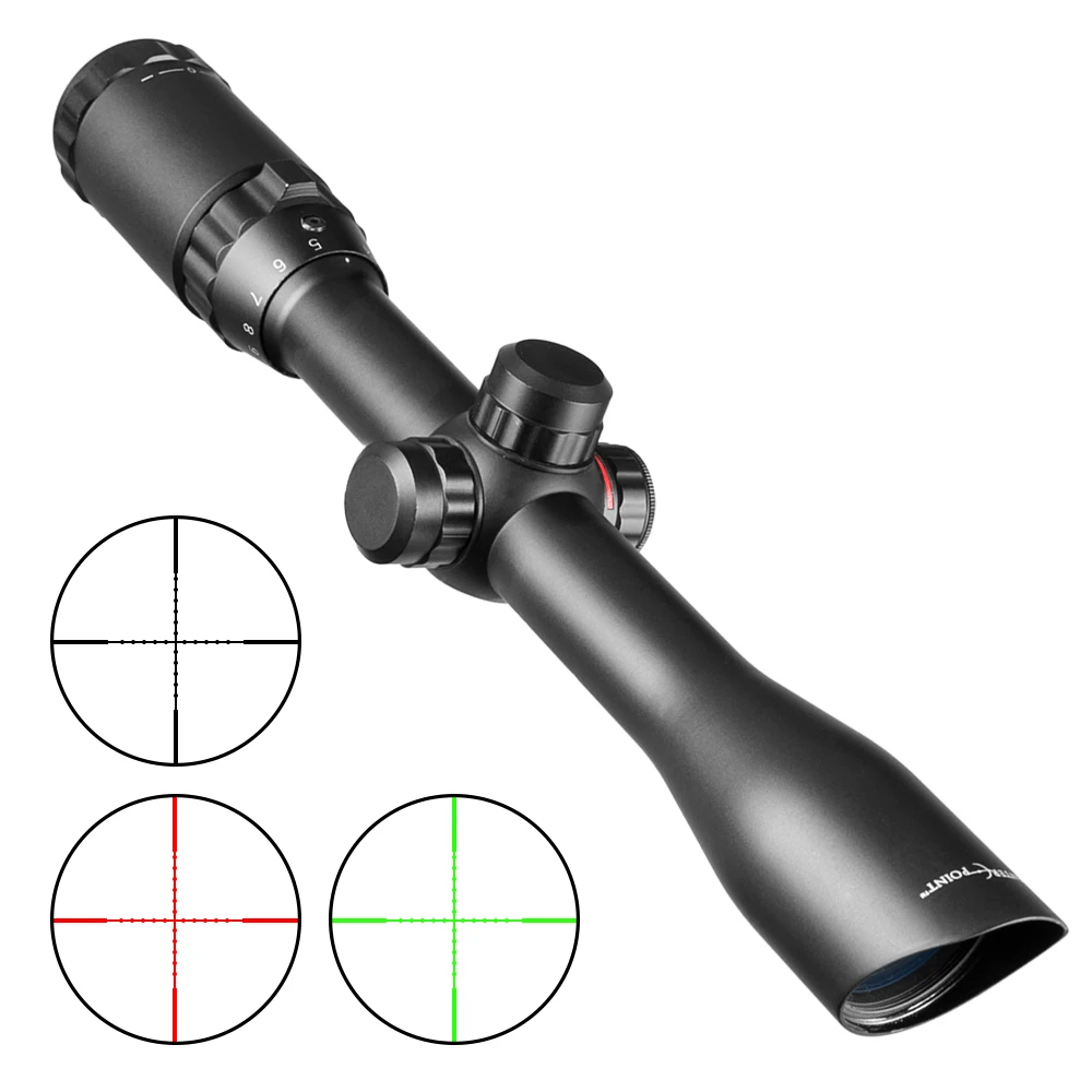 Тактическая оптика Adjustab 3-9x32 с центральной точкой красная зеленая Mil Dot подсветкой