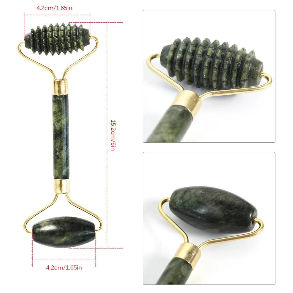 

Jade Roller Massager for Face Roller Gua Sha Jade Stone Face Massager Thin Face Lift Anti Wrinkle Facial Beauty Skin Care Tools