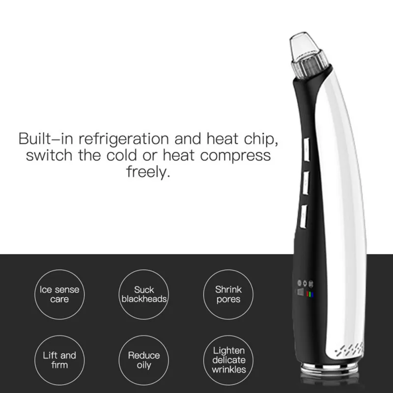 

Blackhead Remover Face Deep Pore Cleaner Acne Pimple Removal Vacuum Suction Facial SPA Diamond Tool Skin Care New SC54