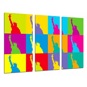 

Mosaic Colors, Original Statue Liberty,, photo print on wood, modern picture decorative 26990