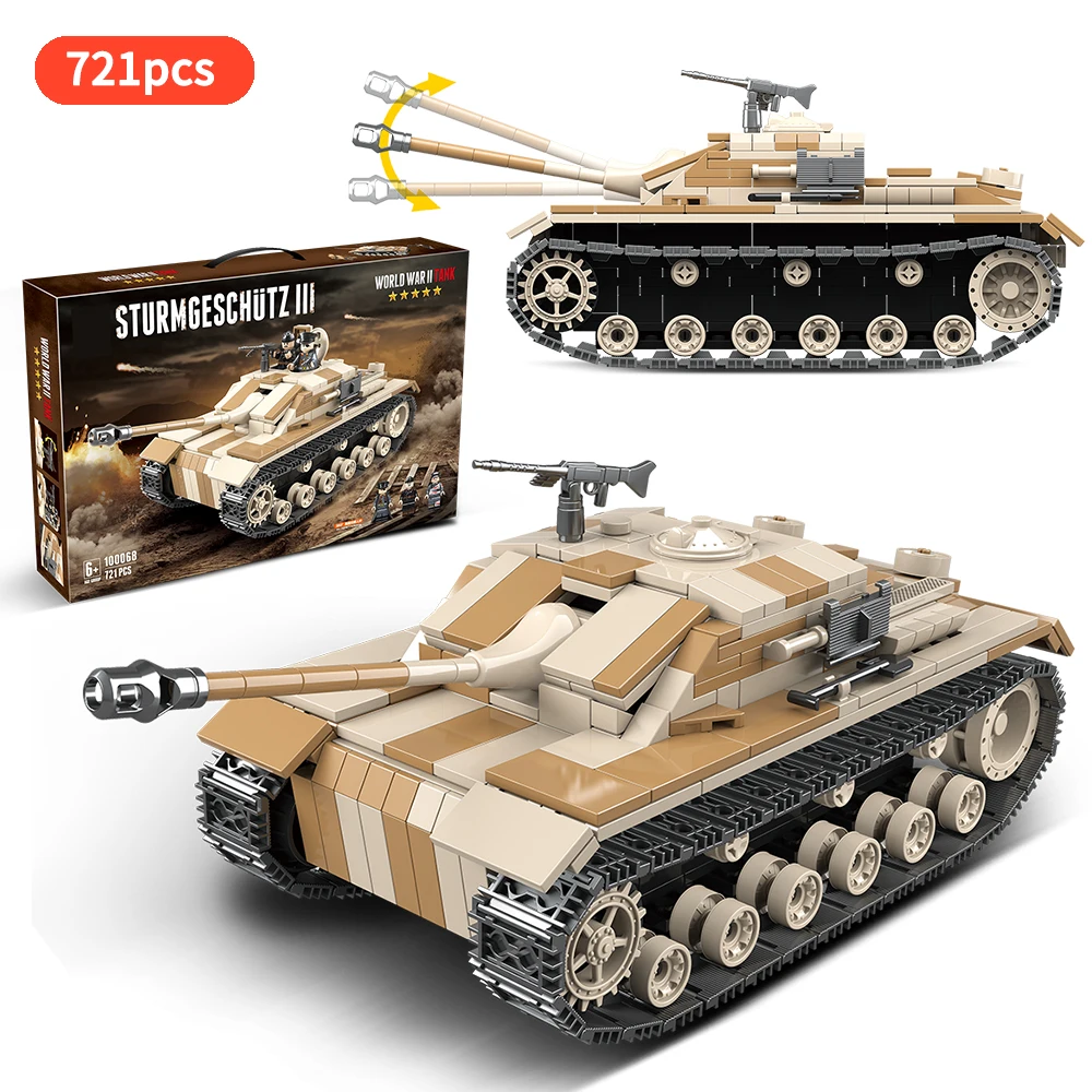 Мировой войны II военный немецкий танк Sturmgeschutz III совместимый Legoingly мини армейский