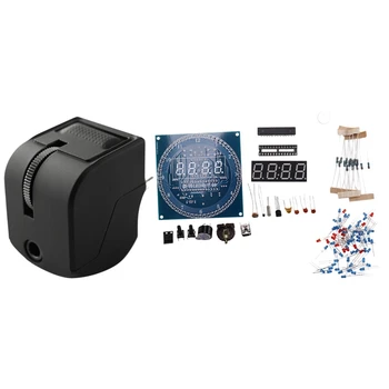 

Rotating DS1302 Digital LED Display Module Alarm Electronic Digital Clock with 3.5mm o Jack Headphone Adapter