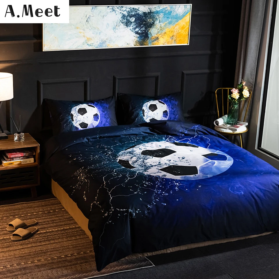 Bed Sheet 3 Piece Set 1 Flat+1 Fitted+1 Pillowcases-3D Sports Basketball Microfiber Bedding Sheet-Twin Size