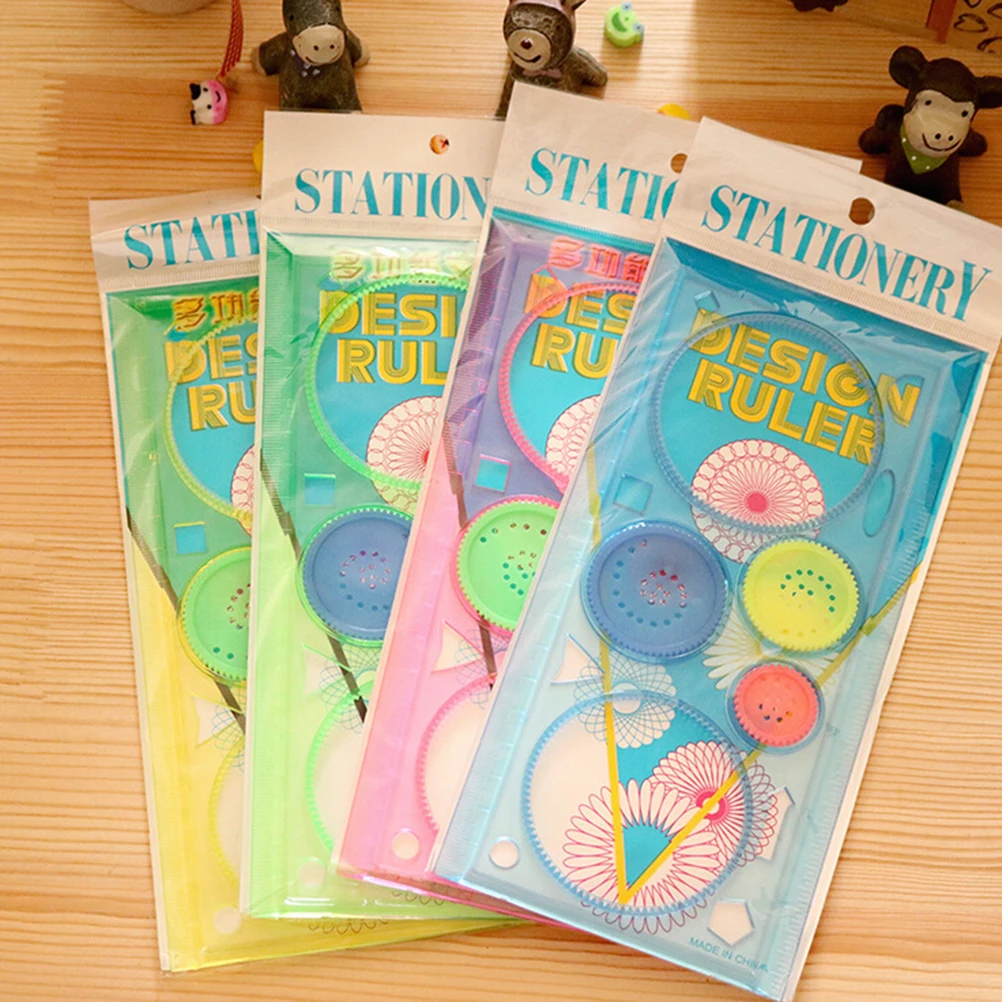1Pcs Hot Spirograph Multifunctional Geometric Ruler Drafting Tools Stationery Students Office Supplies