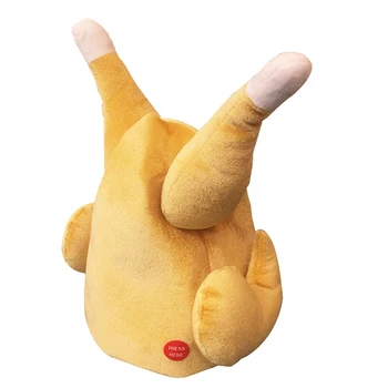 

Cute Plush Toy Electronic Dance Chicken Leg Funny Hat Adjustable Birthday Gifts for Adult Children AC889