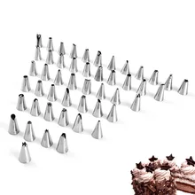 Напрямую от производителя продажи Кухня Нержавеющая сталь 48 предметов головка носик для украшения набор кремового узор Кондитерские инструменты для украшения торта Bisc