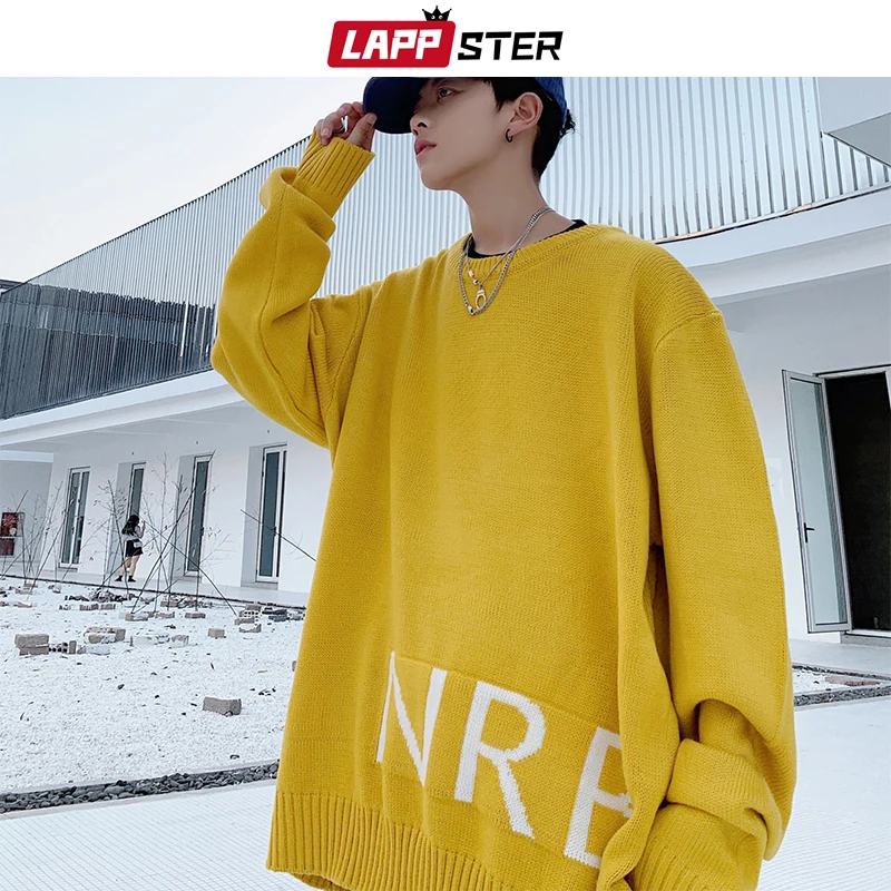 

Oversized Sweater Pullover Men 2019 Winter Korean Fall Sweater Male Pullover Harajuku Streetwear Plus Size Sweaters