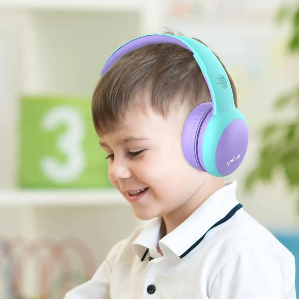 gorsun Bluetooth Kids Headphones with 85dB Limited Volume Wireless Bluetooth Headphones Foldable Stereo Over Ear Kids headsets