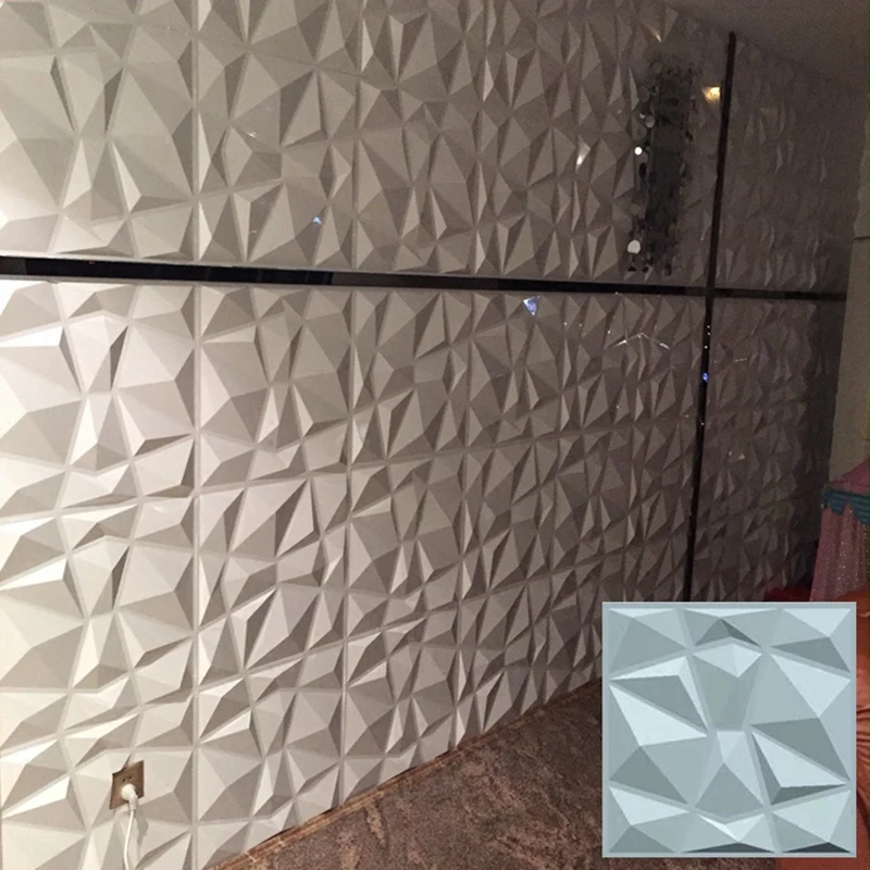 New 3D Plate Wall Panel Modern Home Decor Flame Retardancy Plastic Board Stickers Waterproof Sticker House Room Decoration | Дом и сад