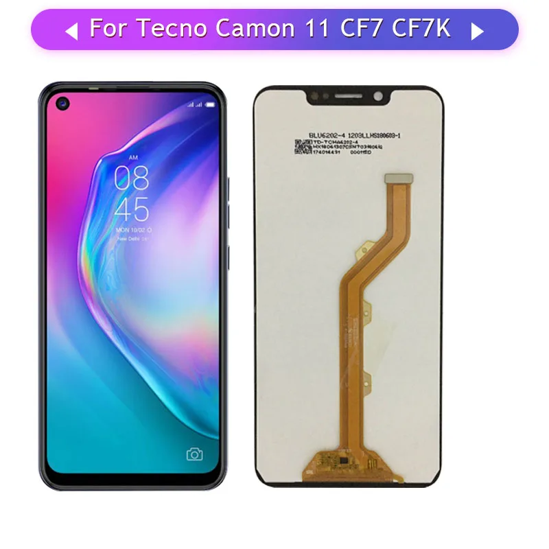 Для Tecno Camon 11 CF7 Полный ЖК дисплей в сборе полный сенсорный экран дигитайзер Замена