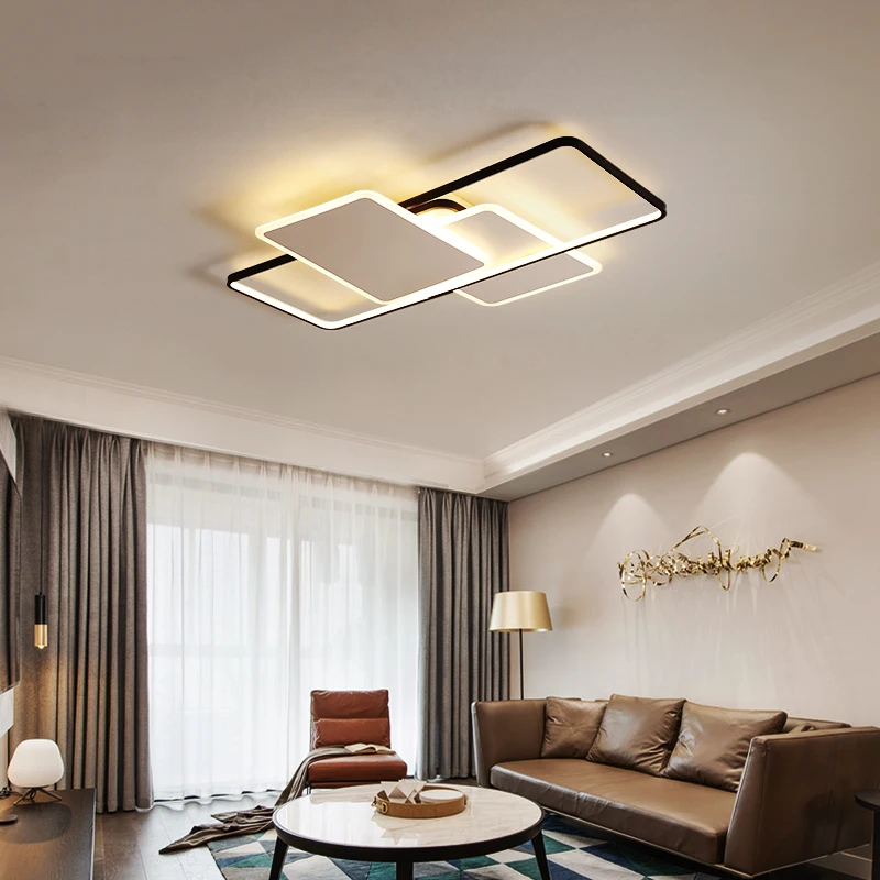 

Modern led chandelier Lighting for Bedroom Living room Rectangle Acrylic Ceiling Chandelier Lights LED Lamp for home bedroom