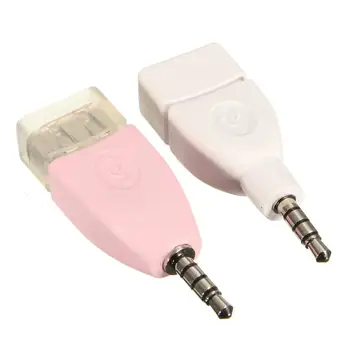 

Universal USB Socket 3.5mm Male AUX Audio Plug Jack to USB 2.0 Female Converter Adapter for Car Audio