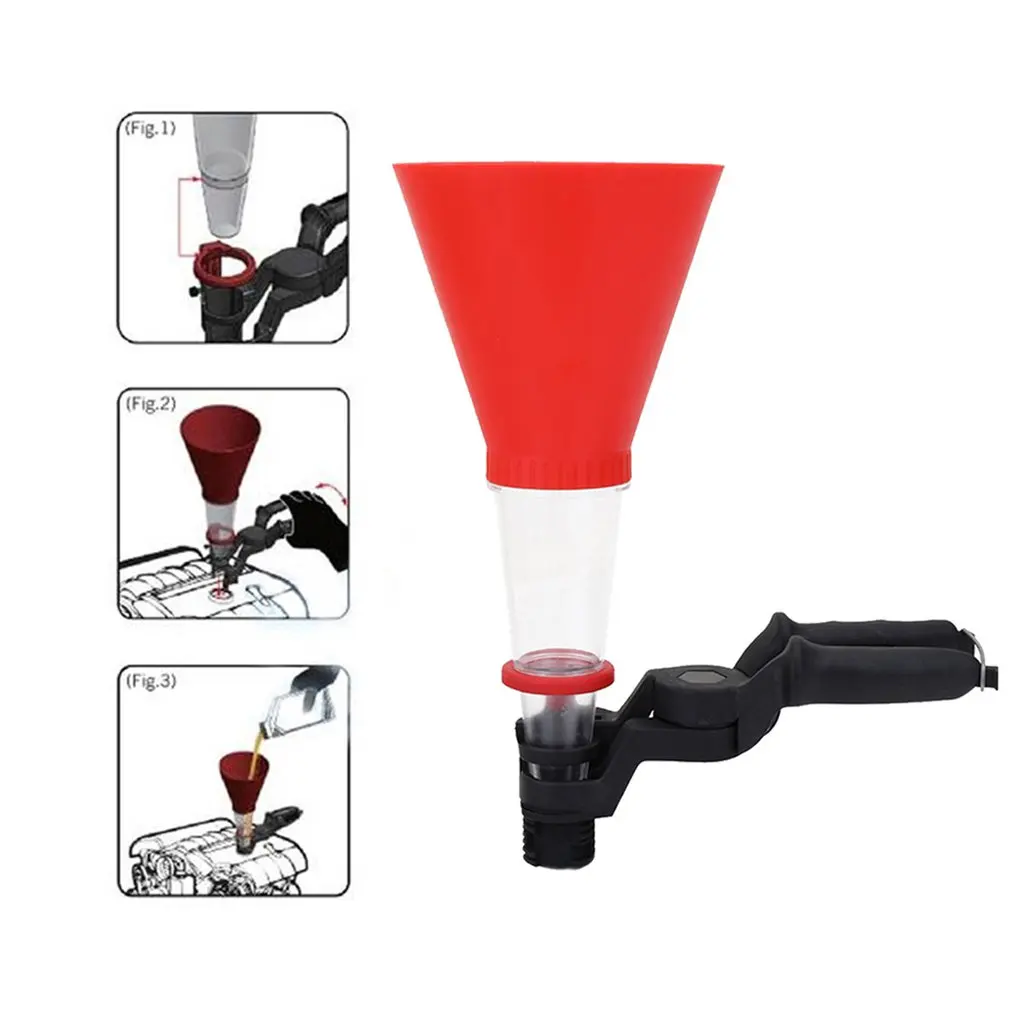 Engine Oil Filling Set Universal Funnel with Adjustable Width Holding Clamp Multifunctional Pour Tool for Car Repairing |