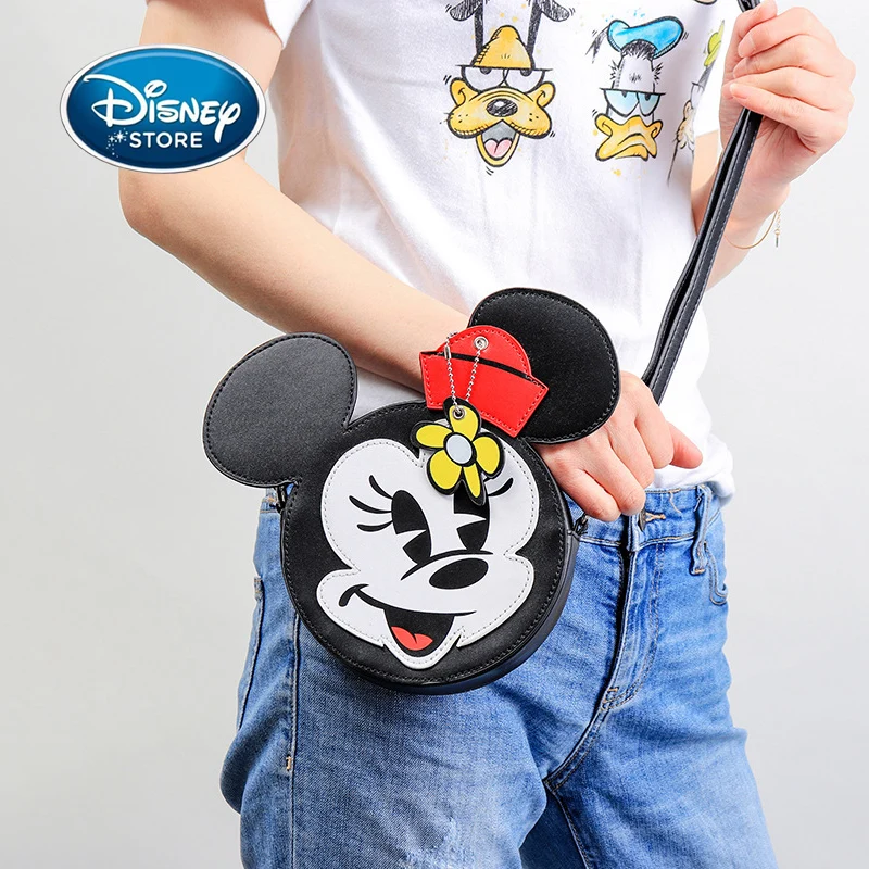 Bag Mickey Disney Mobile-Phone-Handbag Cartoon Donald PU Mouse Duck-Chest-Bag Shoulder-Crossbody-Bag